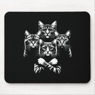 Retro Cat Rock Music Concert Band Men Kids Women F Mouse Pad