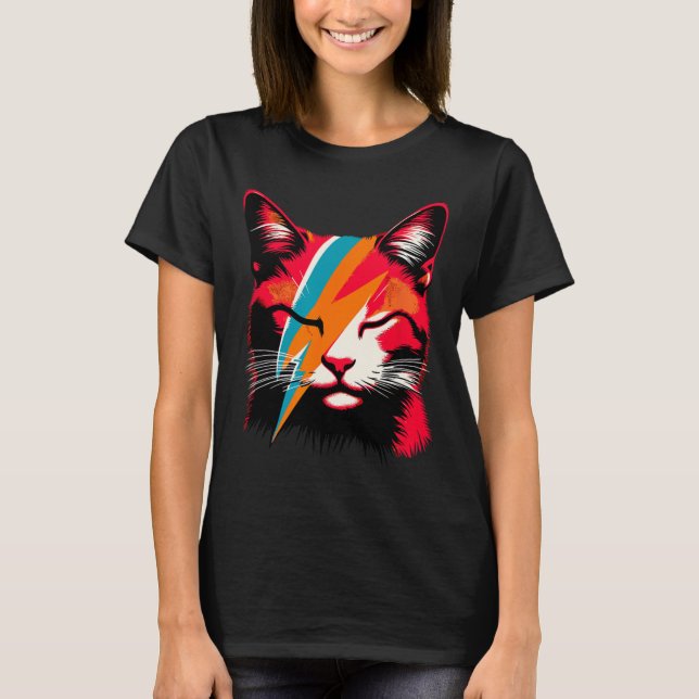 Retro Cat Rock Music Concert Band Men Kids Women F T-Shirt (Front)