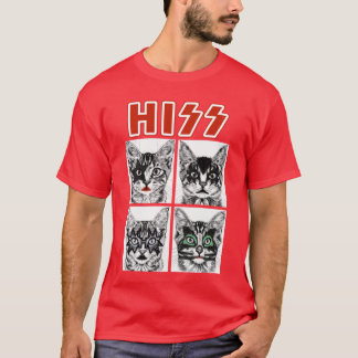 Retro Cat Rock Music Concert Band Men Women Funny T-Shirt