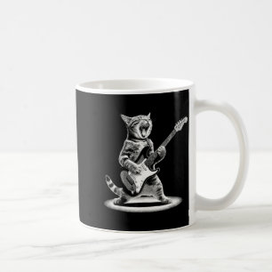 Retro Cat Rock Music Men Kids Women Funny Cat Coffee Mug
