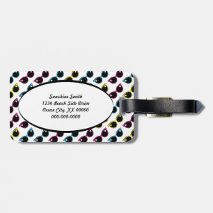 Retro Cat Sunglasses Pattern Luggage Tag