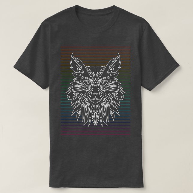 Retro Cat White Version 1 T-Shirt (Design Front)