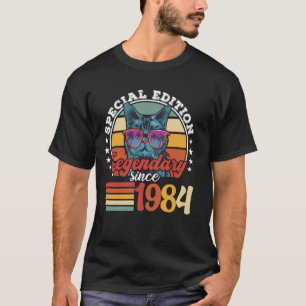 Retro cat with sunglasses funny saying vintage 198 T-Shirt