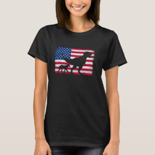 Retro Catahoula Leopard Dog 4th of July US America T-Shirt
