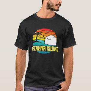 Retro Catalina Island Sun Surf 80s Graphic T-Shirt