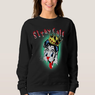 Retro Cat's Animals Distressed Arts Stray Love Mus Sweatshirt