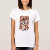Retro Cats Before Bats Typography Black Halloween