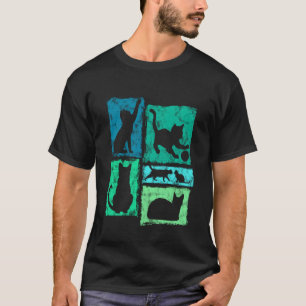 Retro Cats Graphic for Cat Mum and Cat Dad Men Wom T-Shirt