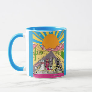 Retro Cats on Vacation Take a Road Trip Mug