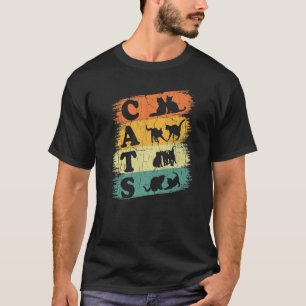 Retro Cats Vintage Graphic Kitty Kitten Cat T-Shirt