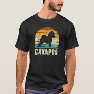 Retro Cavapoo Dog Puppy Owner Paw Love T-Shirt