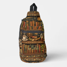 Retro celestial bookshelf book coffee lover