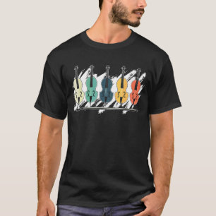 Retro Cello Cellist Musical Instrument Orchestra C T-Shirt