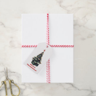 Retro ceramic Christmas tree Gift Tags