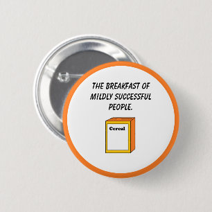 Retro Cereal Box Cartoon, Funny Pop Art Breakfast 6 Cm Round Badge