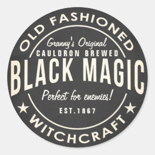 Retro chalkboard Black magic halloween sticker