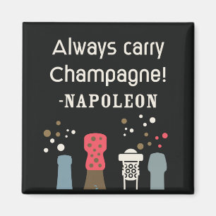 Retro Champagne Napoleon Quote Cute French Foodie Magnet