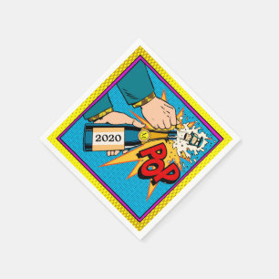 Retro Champagne (Party) Cocktail Napkins