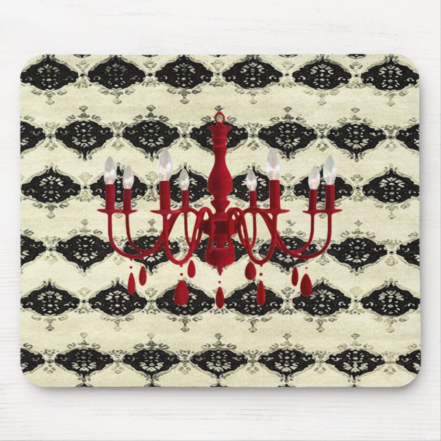 Retro Chandelier Glamour ~ Mousepad (Front)