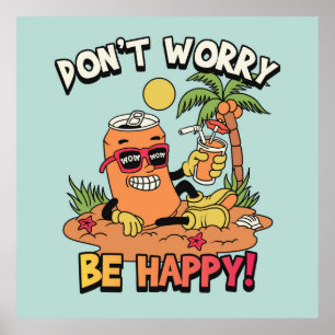 Retro character poster