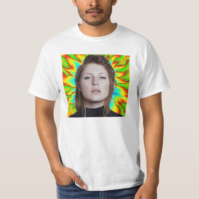 Retro charlotte de witte T-Shirt (Front)