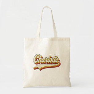Retro Charlotte Name 70s Vintage Design Tote Bag