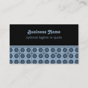 Retro Charm Circles Business Card, Light Blue Card