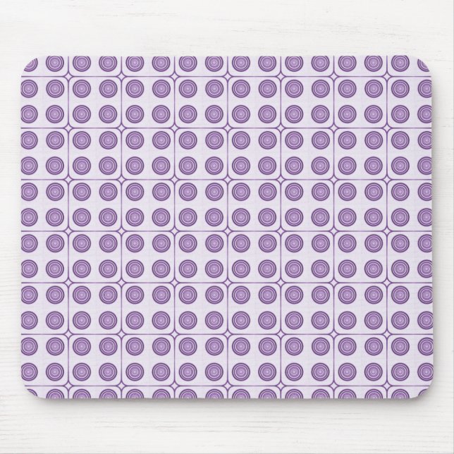 Retro Charm Circles Mousepad, Violet Mouse Pad (Front)