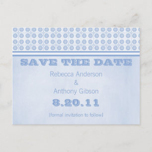 Retro Charm Circles Save the Date Postcard