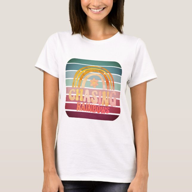 Retro Chasing Rainbows T-Shirt (Front)