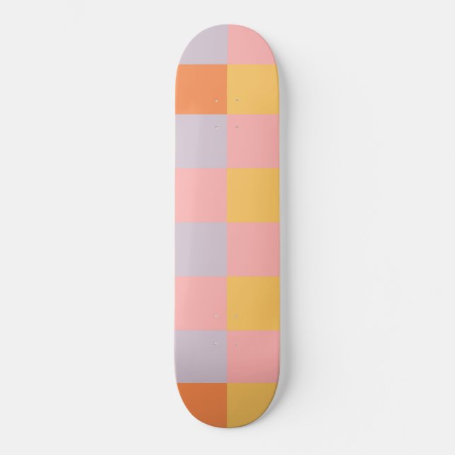 Retro Check #1 #decor #art  Skateboard (Front)