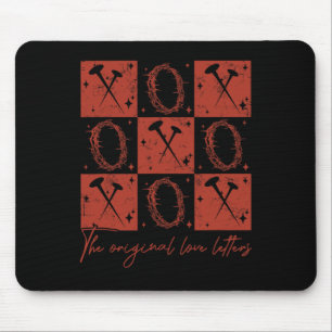 Retro Checked Valentine Xoxo The Original Love Let Mouse Pad