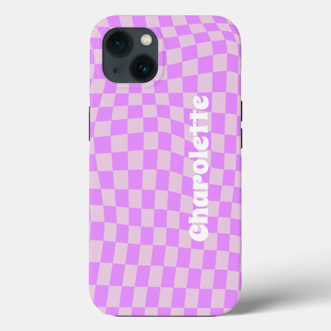 retro checker pattern Case-Mate iPhone case (Back)