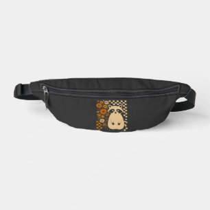 Retro Checkered Halloween Raccoon Bum Bags