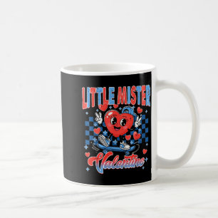 Retro Checkered Little Mister Valentine Skating He Coffee Mug