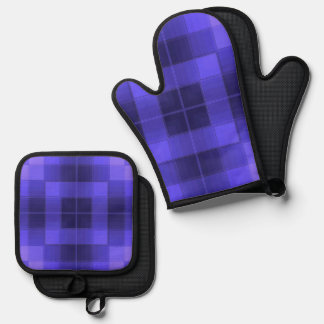 Retro Checkers Oven Mitt & Pot Holder Set