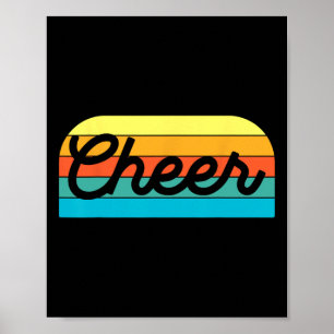 Retro Cheer Cheerleading For Cheerleader Youth Bff Poster