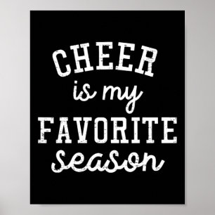 Retro Cheer Is My Favourite Season Cheerleading Co Poster