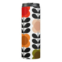 Retro Cheerful Spot Flowers Stem, Tomato Pink