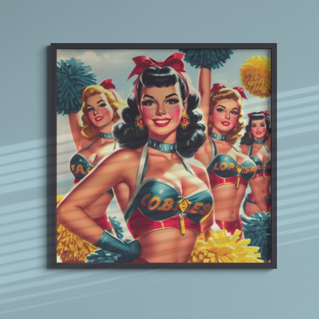 Retro Cheerleader Pin-ups Poster (Creator Uploaded)