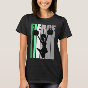 Retro Cheerleading Fierce Birthday Strong Keep Tra T-Shirt