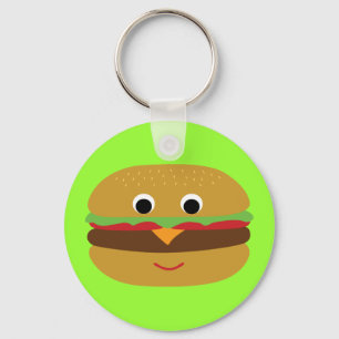 Retro Cheeseburger Key Ring