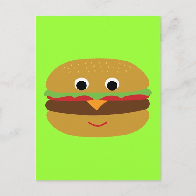 Retro Cheeseburger Postcard (Front)