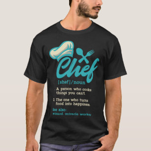 Retro Chef Definition Cooking Guru Chief Cook T-Shirt