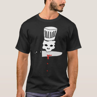 Retro Chef Skull With Knife Anthony Bourdain&x27;s T-Shirt