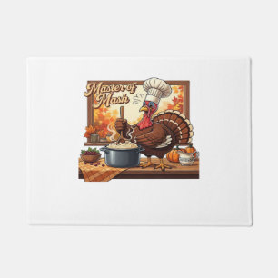Retro Chef Turkey Thanksgiving Classic T-Shirt Doormat