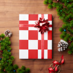 Retro Chequerboard Chequered Board Red Christmas  Wrapping Paper<br><div class="desc">Retro Chequerboard Chequered Board Red Christmas Wrapping Paper!</div>