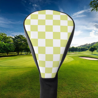 Retro Chequerboard Golf Head Cover