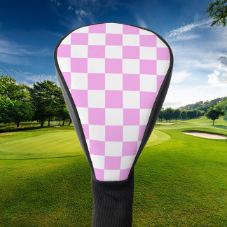 Retro Chequerboard Golf Head Cover