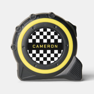 Retro Chequerboard Name Yellow 1